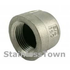Pipe Cap Round Threaded 1/2 Type 316 Stainless